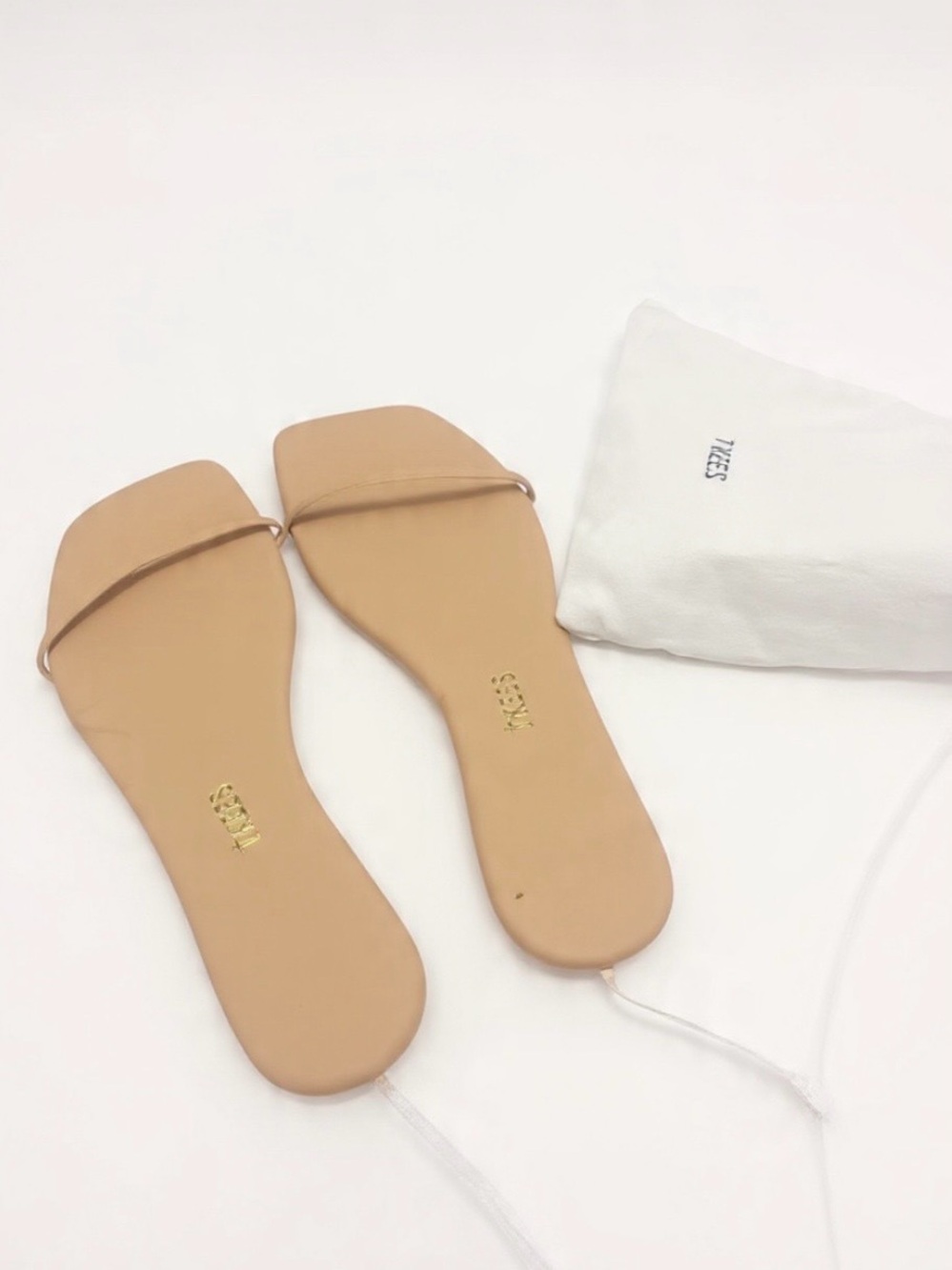 TKEES Square Toe Twiggy Sandal – Nude Beach – Size 7 – New w/ Dust Bag